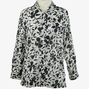 Lauren Ralph Lauren White & Black Floral Shirt
